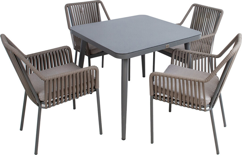 Andros Spisegruppe med 4 Stoler -