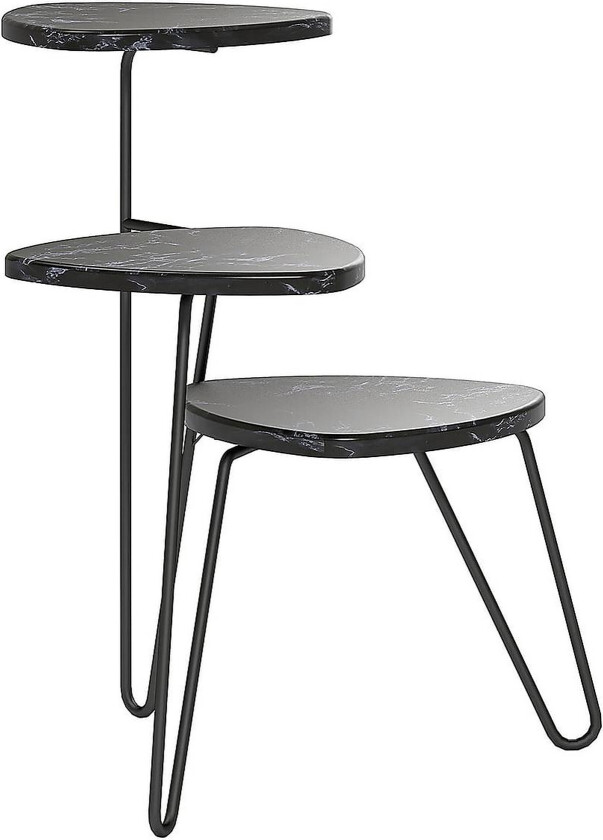 AtHena Sidebord 55 cm Marmorlook/Svart - Novogratz