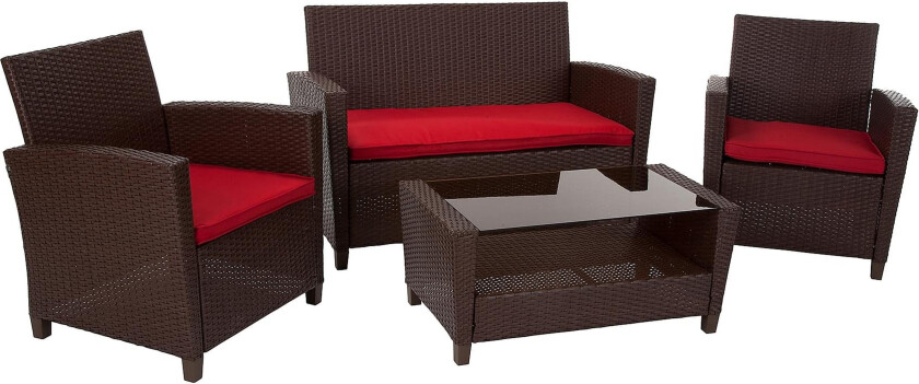 Malmo Loungegruppe Kunstrotting Brun - Dorel Home