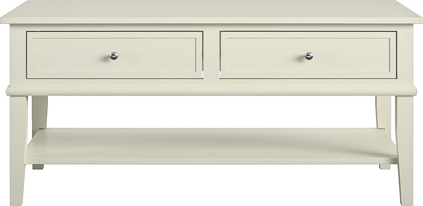 Franklin Sofabord 105 cm med Oppbevaringshylle + 2 Skuffer H - Dorel Home