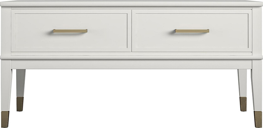 Westerleigh Sofabord 106 cm Hev og Senkbart med Skuff Hvit - CosmoLiving