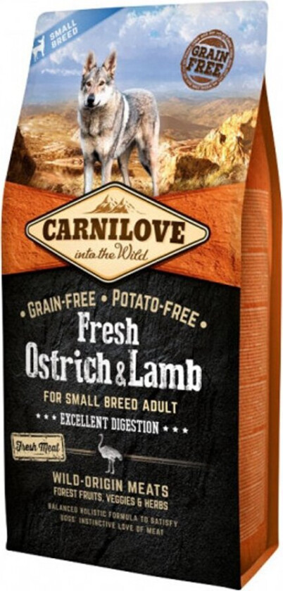 Carnilove Fresh Ostrich & Lamb Adult Small Breed (6 kg)