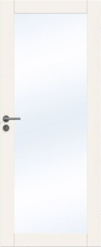 Dørbl unique gw01l 8x20 klass hvit glassdør 4mm herdet glass