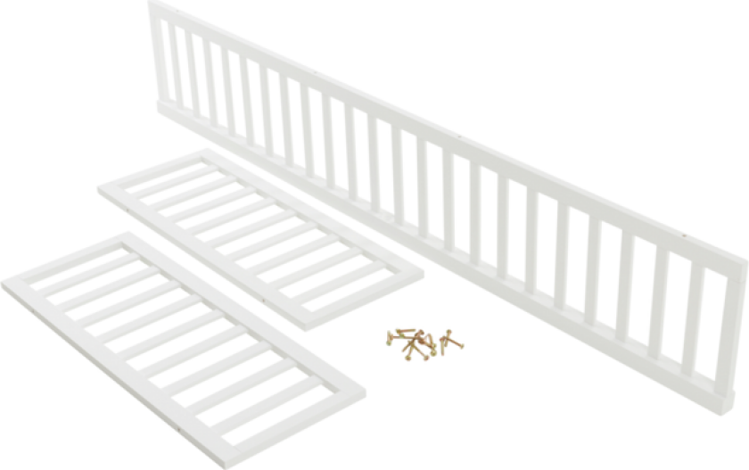 CASTILLO gjerde til barneseng 90x200 cm Hvit