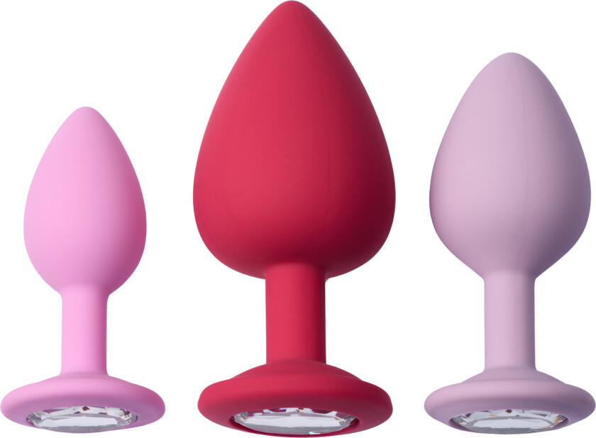 Jewel Butt Plug Trening Sett - Lyserosa