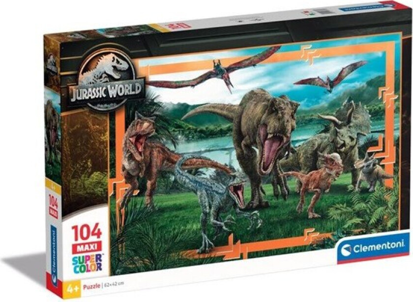 Jigsaw Puzzle Super Color Maxi Jurassic World 104pcs. Gulv