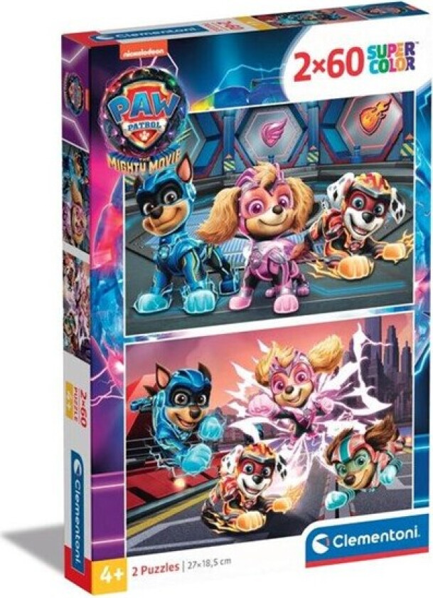 Jigsaw Puzzle Super Color PAW Patrol The Mighty Movie 2x60pcs. Gulv
