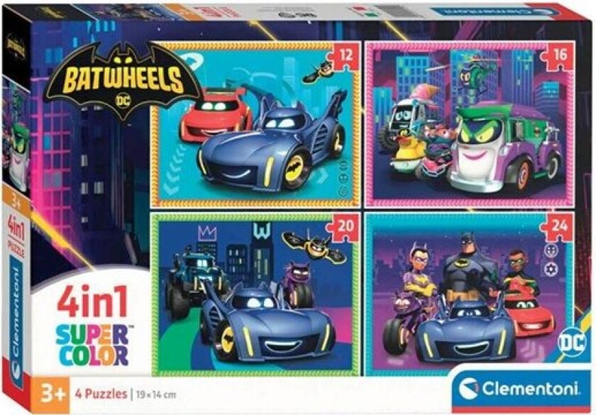 Jigsaw Puzzle 4in1 Batwheels Gulv