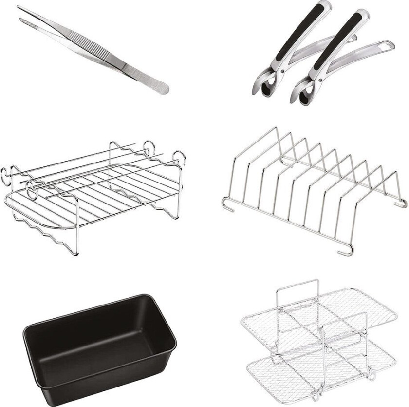 - 9L Airfryer accessory set with 6 parts
