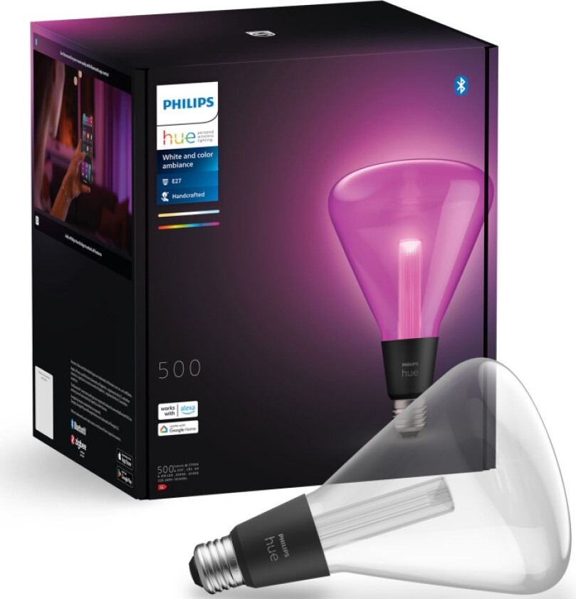 Hue Lightguide Triangle E27 White and Color Ambiance