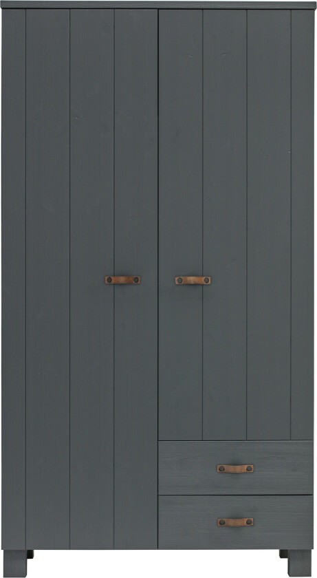 Tenney Barnegarderobe 55x111 cm 2 Skuffer - Stålgrå