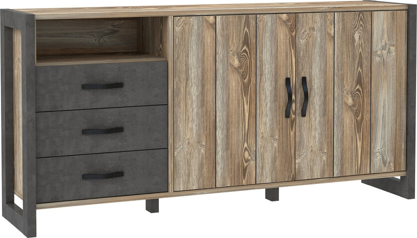 Strumica Sideboard 43x190 cm - Brun/Grå
