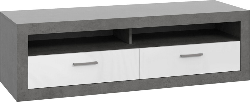 Tolovgrad Tv-benk 153 cm - Grå/Hvit