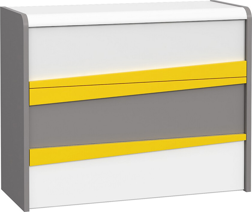 Koziakas Kommode 41x104 cm - Grå/Hvit/Gul