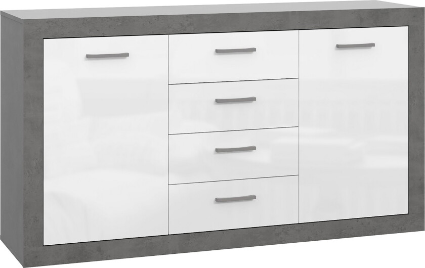 Tolovgrad Sideboard 41x153 cm - Grå/Hvit