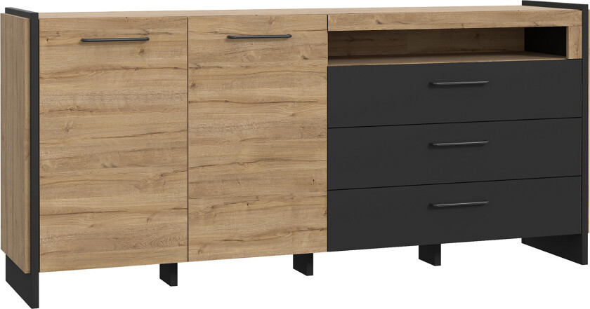 Gevgelija Sideboard 41x187 cm - Brun/Svart