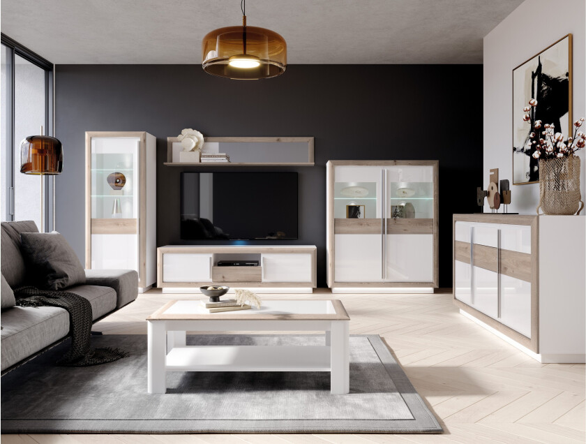 Kalabaka Sofabord 110 cm - Brun/Hvit