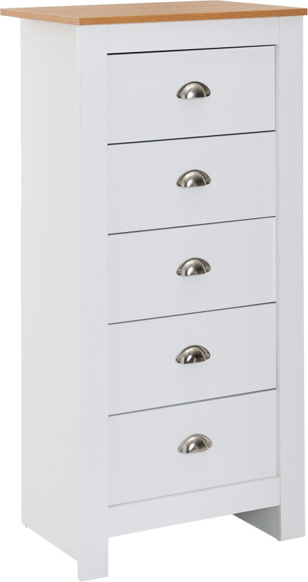 Seddik Sideboard 39 cm Rektangulær - Hvit/Natur