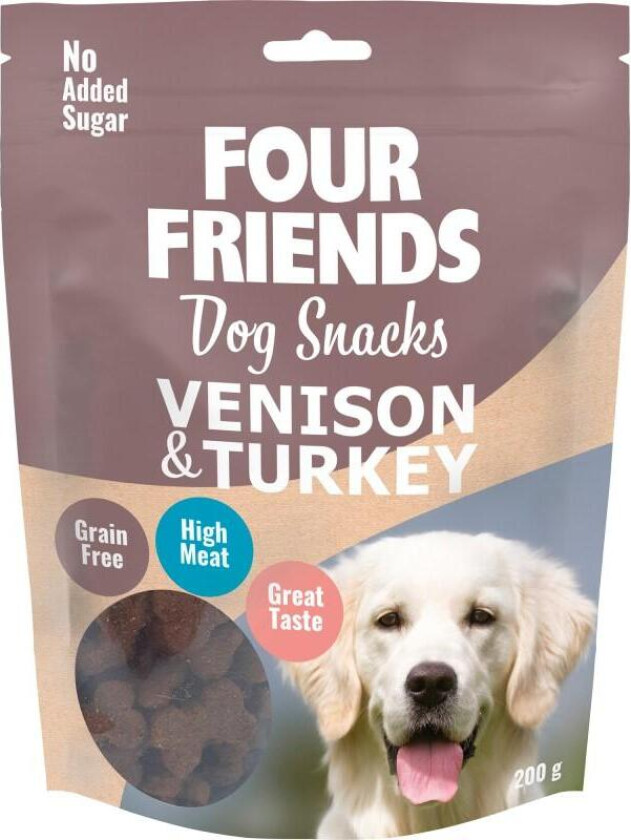 Four Friends Dog Snacks Venison & Turkey 200 g