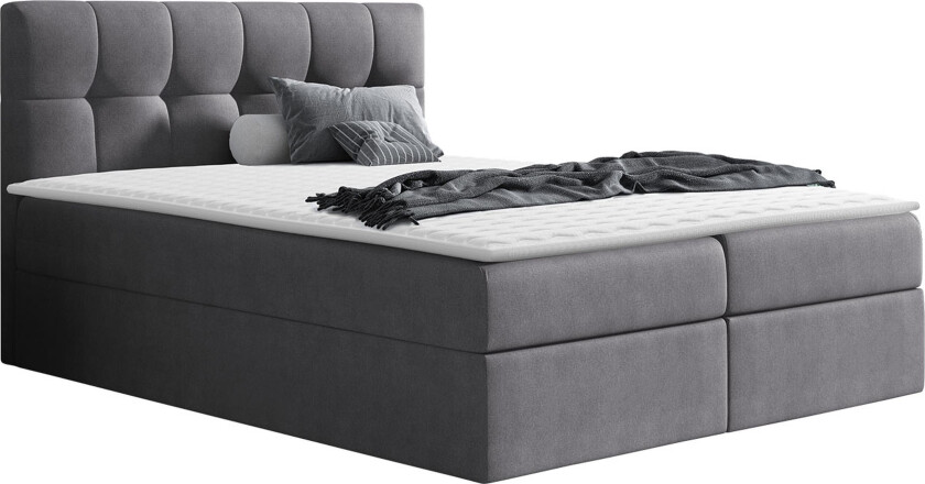 Kramvik kontinentalseng 160x200 - Grå