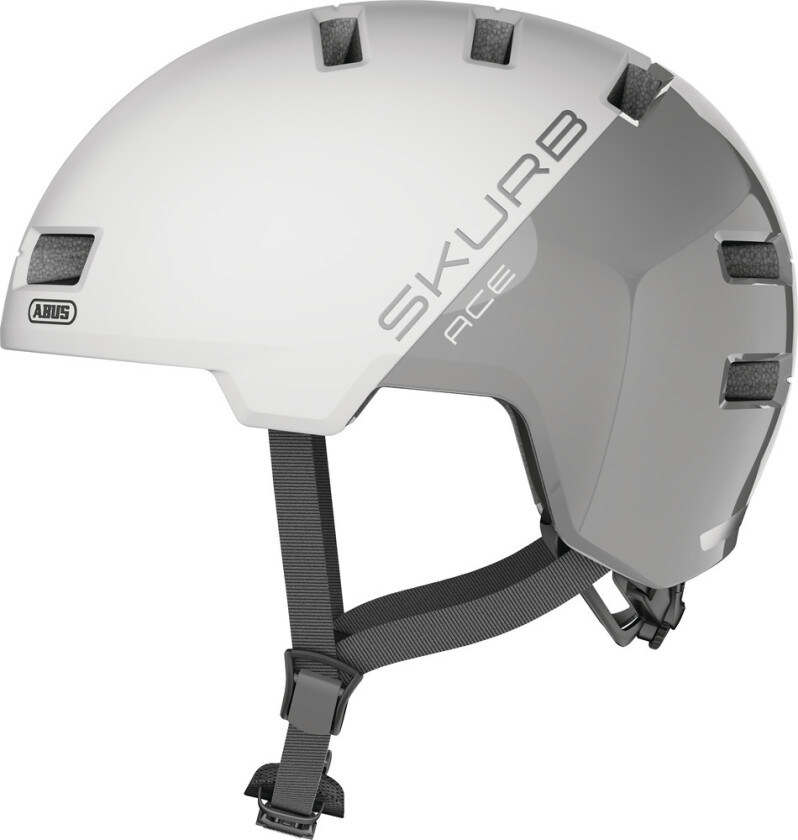 Abus Skurb ACE Skallhjelm Silver White