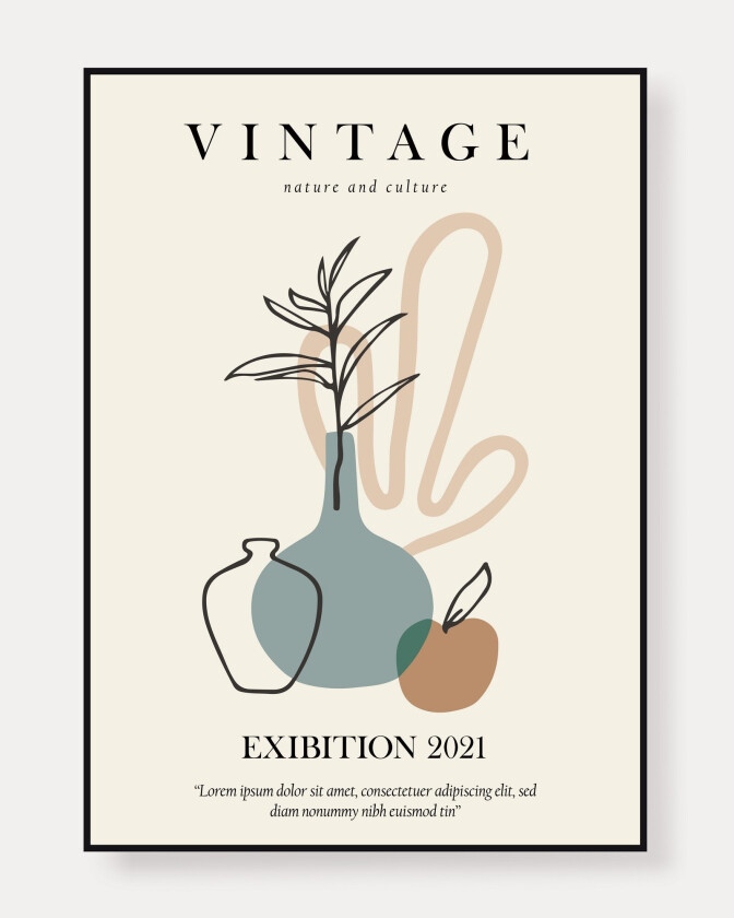 Poster Vintage 70x100 cm - Beige