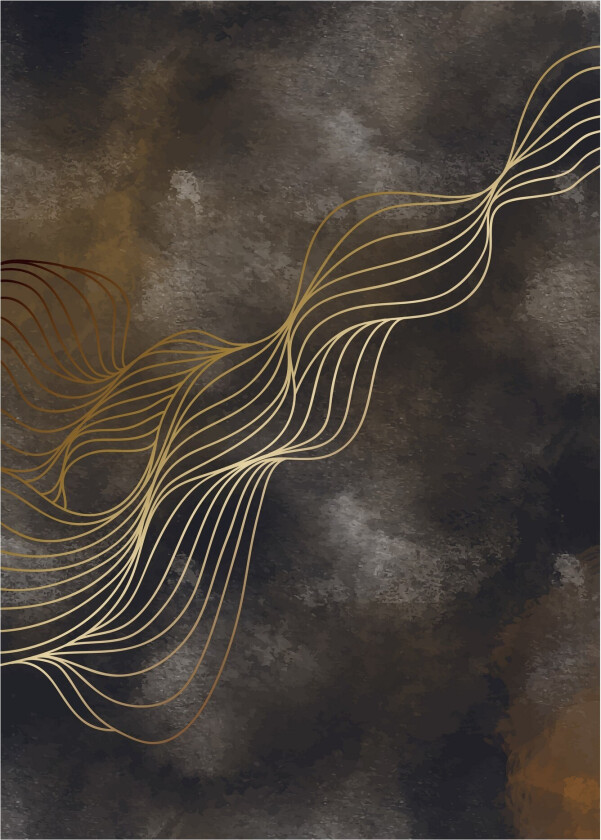 Poster Wave 21x30 cm - Flerfarget