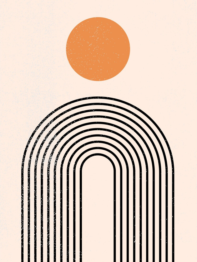 Poster Tempel 70x100 cm - Beige