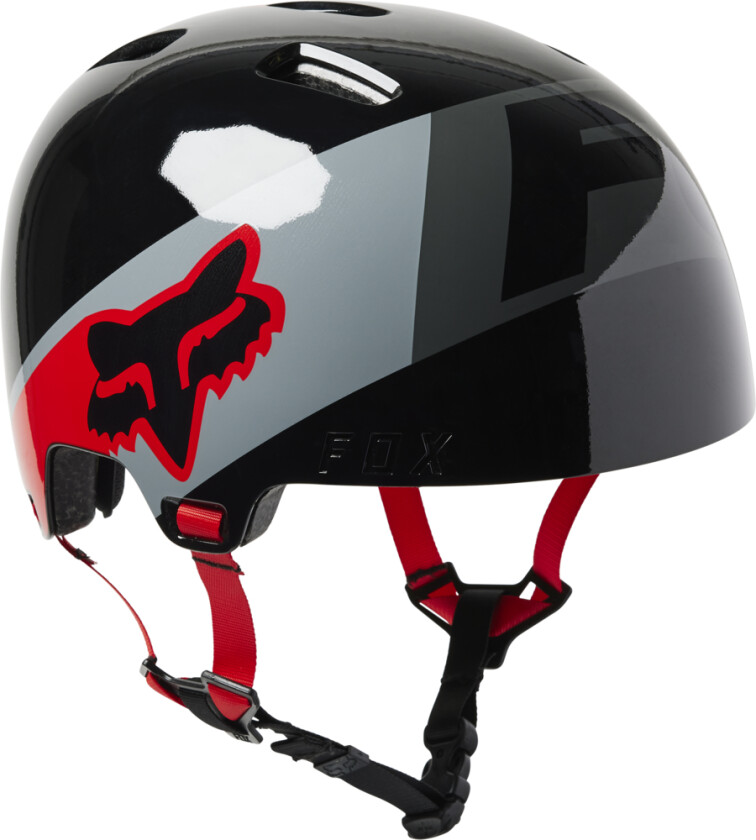 Fox Flight Skalhjelm med MIPS Til Barn Svart/Rød 48-52 cm