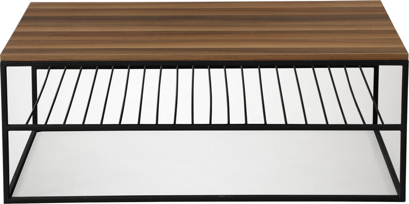 Falan Sofabord 95 cm med Hylle Ribber - Brun