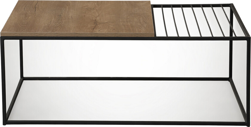 Falan Sofabord 95 cm Ribber - Eik/Brun