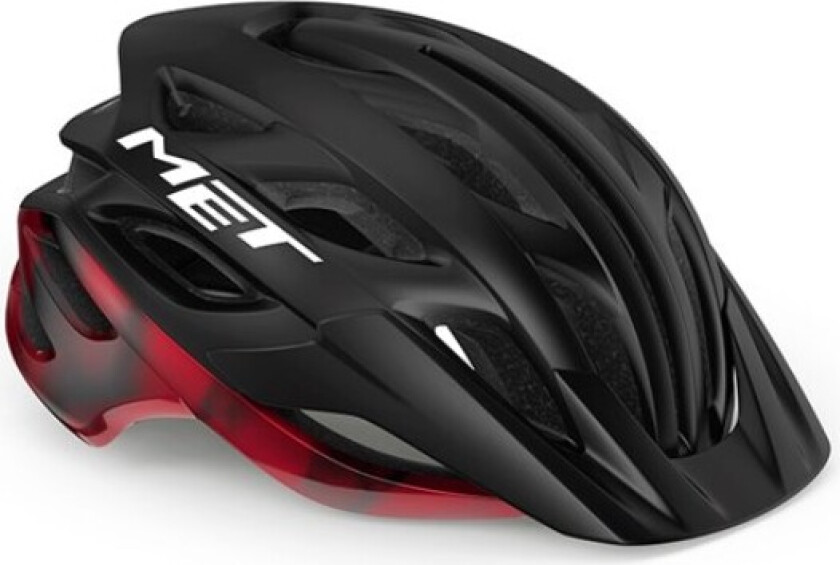 Met Veleno Sykkelhjelm - Svart/Rød