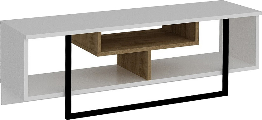 Sholly TV-benk 119 cm - Hvit/Svart