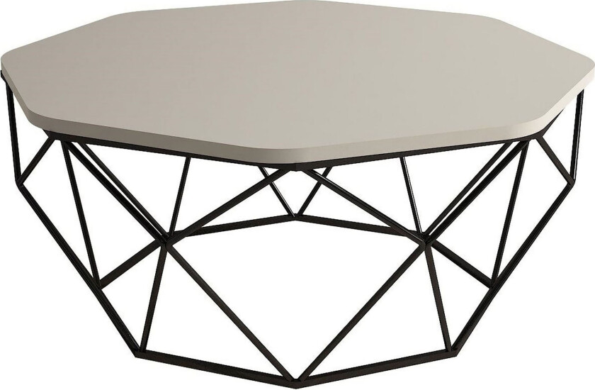 Callear Sofabord 90 cm Kantigt - Grå/Svart