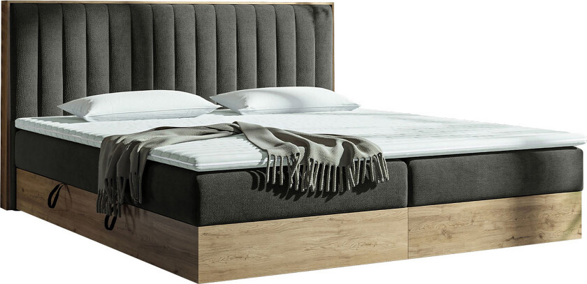 Oppbevaringsseng HARMONY 160x200 - Grå