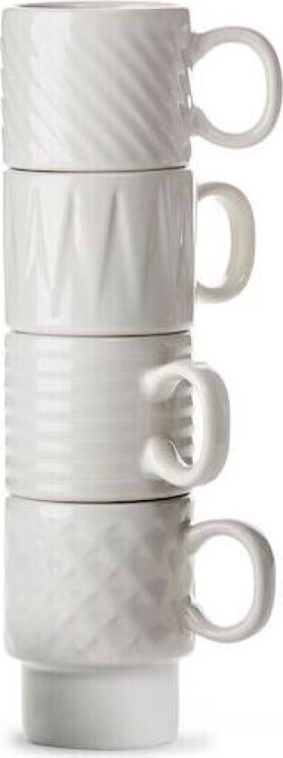Coffee & More espressokopp 4-pk Hvit