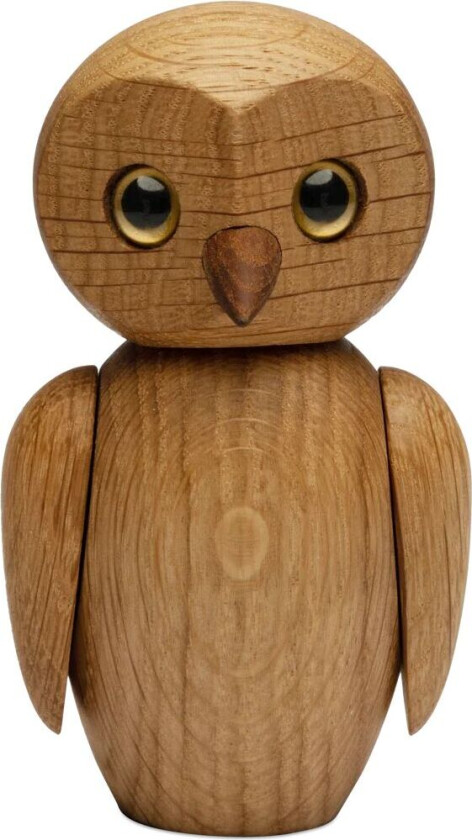 Clever ugle dekorasjon 10 cm Eik