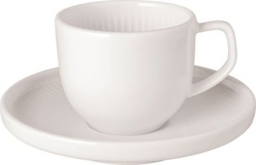 Afina espressokopp 5 cl med fat Hvit