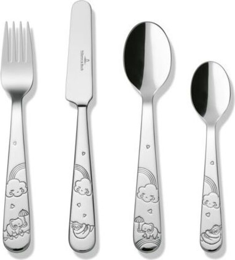 Walk like an Elephant barnebestikk, 4 deler Rustfritt stål