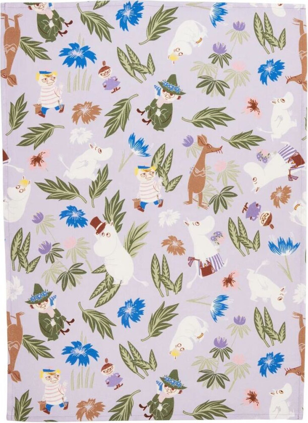 Mummi kjøkkenhåndkle 50x70 cm Lilla-off-white