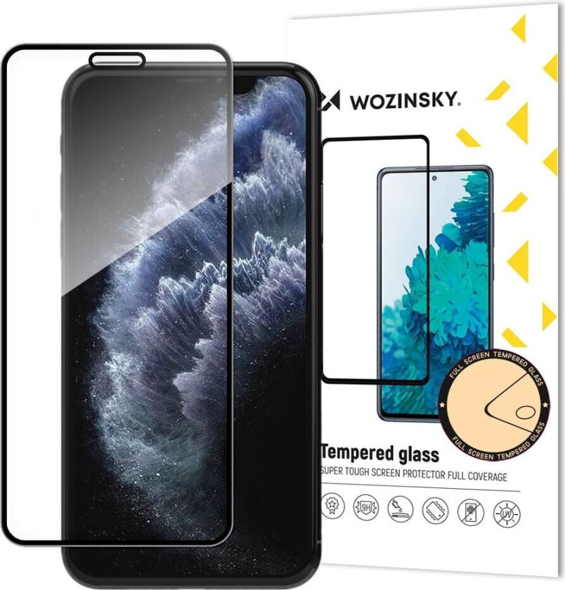 Wozinsky super tough full glue tempered glass full screen with frame case friendly Apple iphone 11 pro / iphone xs / iphone x black