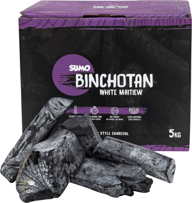 Binchotan Hvit Maitiew kull 5 kg