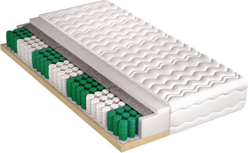 Hela Komfort Madrass 200x180x22 cm - Grønn / Hvit