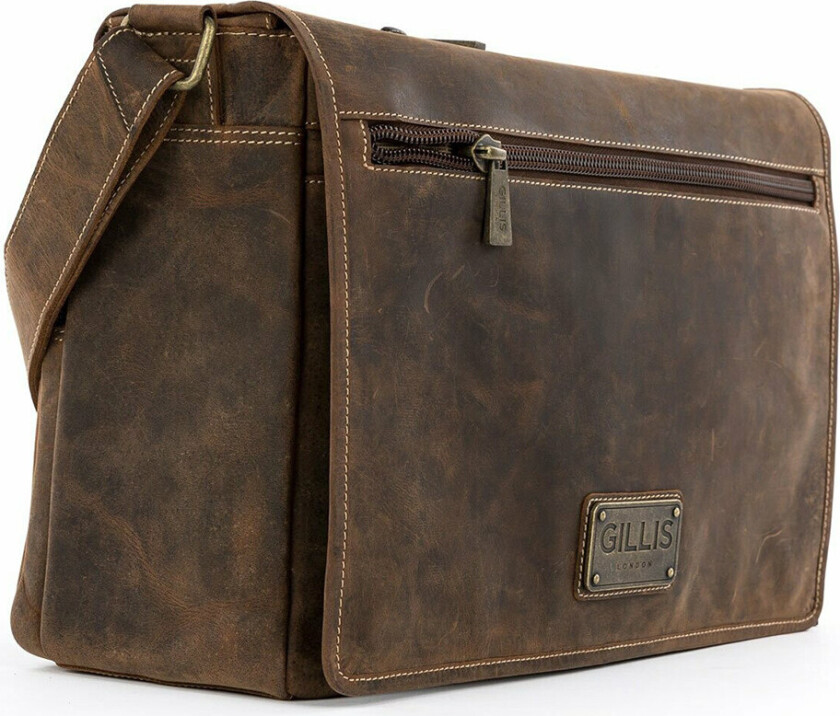 Bilde av Gillis London Trafalgar Vintage Messenger Bag i skinn - brun