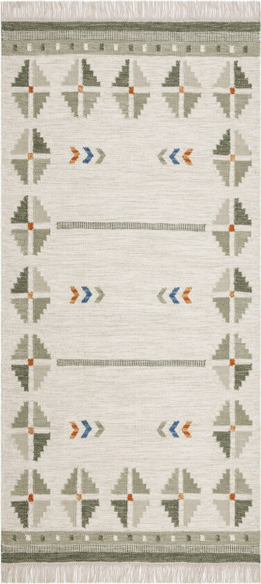 Vineta Ullteppe 80x200 cm Oval - Grønn