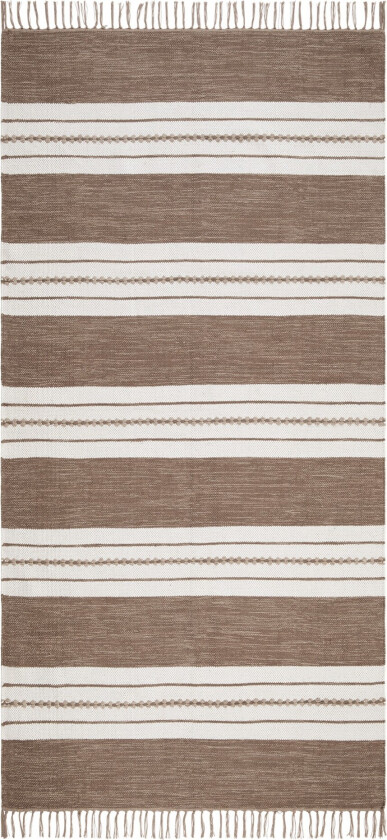Guddi Bomullsteppe 75x220 cm Oval - Mørkbeige