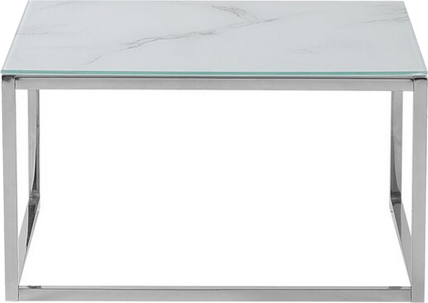 Breasa Settbord 60 cm Marmormønster - Hvit/Sølv