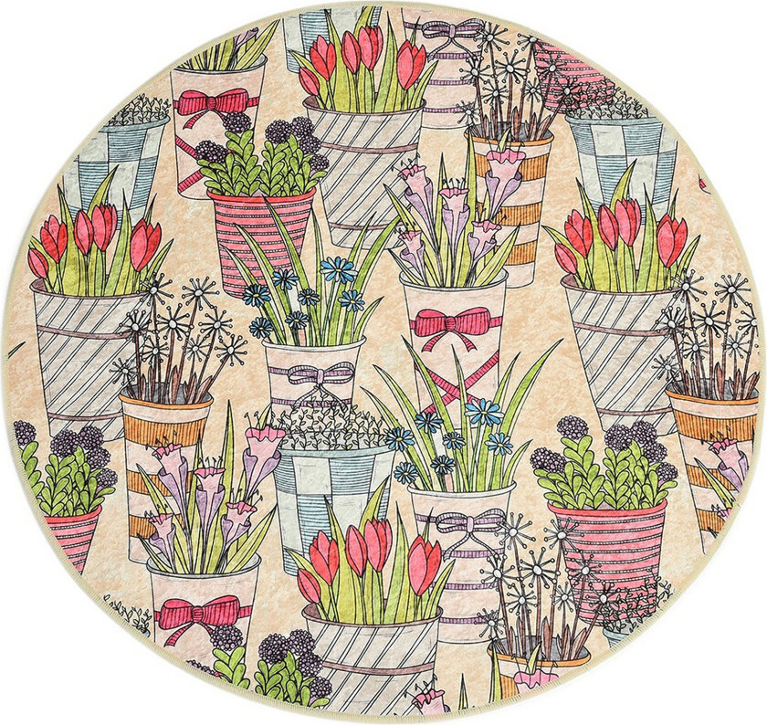 Chilai Home Badematte 100 Rund - Multi