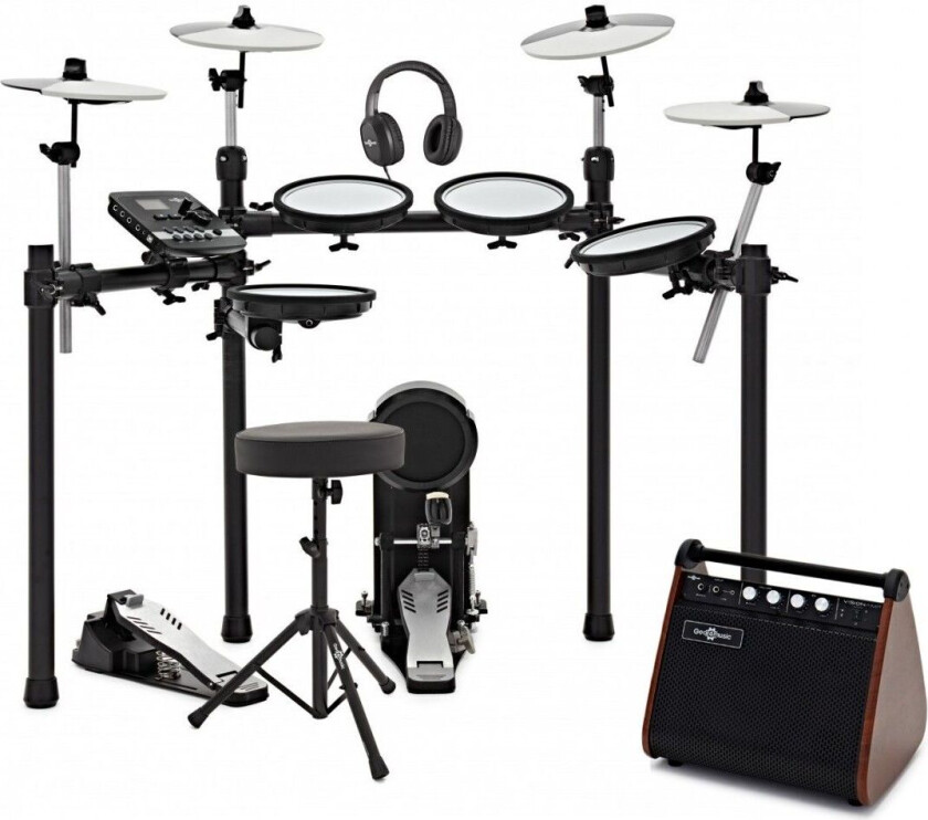 Gear4Music Digital Drums 520 Elektronisk Trommesett Forsterkerpakke