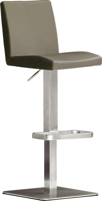Lopes Barstol Lær - Cappuccino/Stål